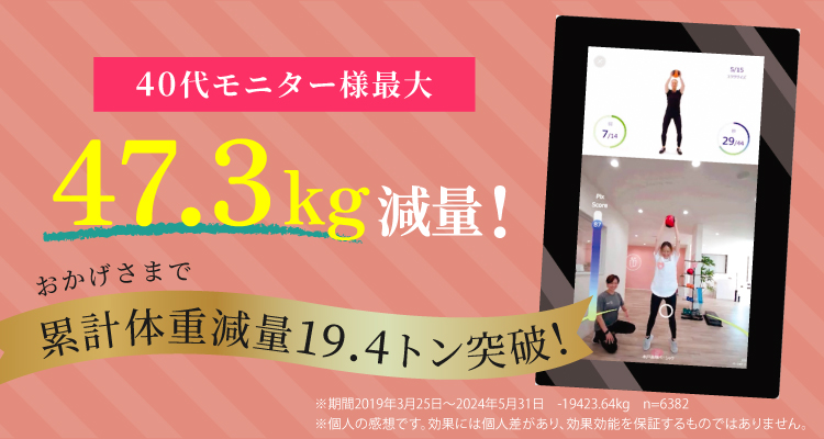 44.3kg減量に成功